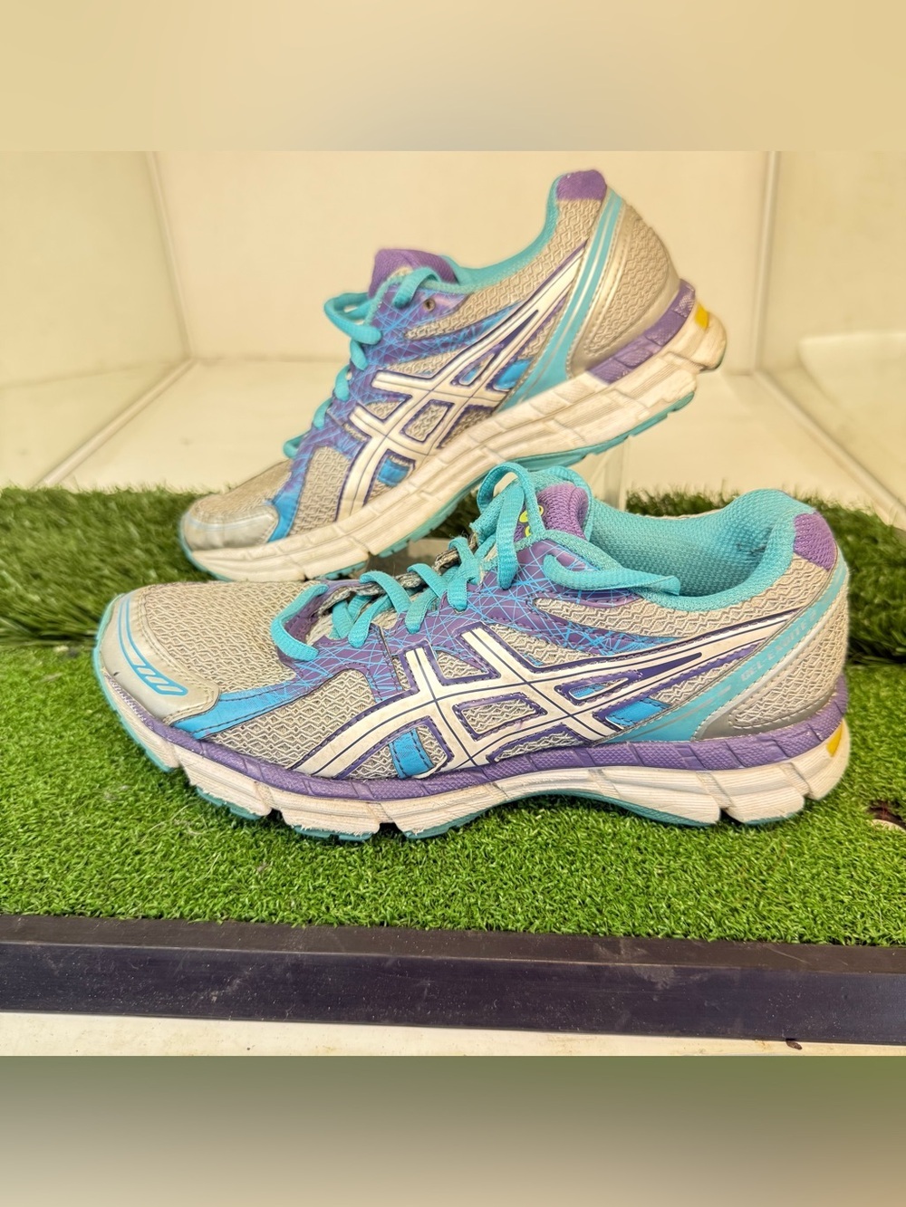 ASICS Gray Teal Purple Women's Running Shoes